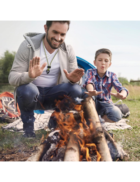 Collar de Supervivencia NUOGAO con Paracord y Pedernal 99 cm