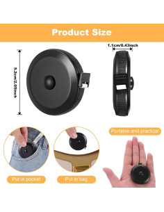 35 Cintas Métricas Retráctiles Pafeooui 152.4 cm Doble Escala 2