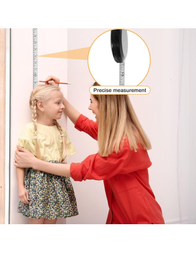 35 Cintas Métricas Retráctiles Pafeooui 152.4 cm Doble Escala