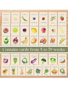 Tarjetas de Hitos de Embarazo HandEasy - 36 Pcs 5x7" Kraft 2