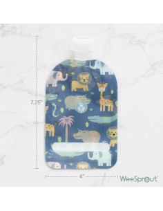 Bolsas de Comida Reutilizables WeeSprout 100 ml - Paquete de 6 2