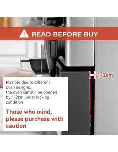 Cerradura de Puerta del Horno a Prueba de Niños EUDEMON - Negro 2