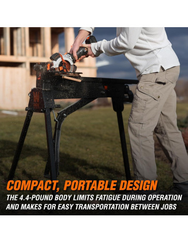 Sierra Circular Mini Inalámbrica WEN 20V 4-1/2" 20604 con Batería