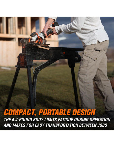 Sierra Circular Mini Inalámbrica WEN 20V 4-1/2" 20604 con Batería