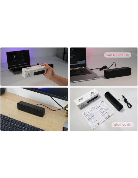 Altavoces de computadora YOFANQI YFQ50A2C USB con graves profundos