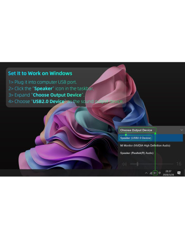 Altavoces de computadora YOFANQI YFQ50A2C USB con graves profundos