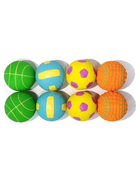 Pelotas Chirriantes para Perros KrauzPet 6.1 cm - 8 Paquete