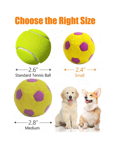 Pelotas Chirriantes para Perros KrauzPet 6.1 cm - 8 Paquete