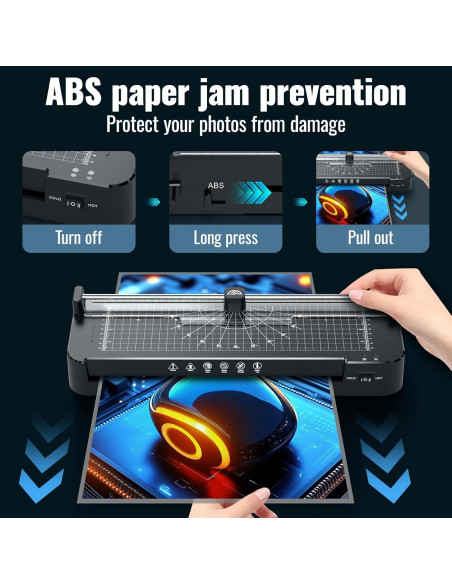 Laminadora 33cm Kejector TWJM-1 con Cortadora y 50 Hojas