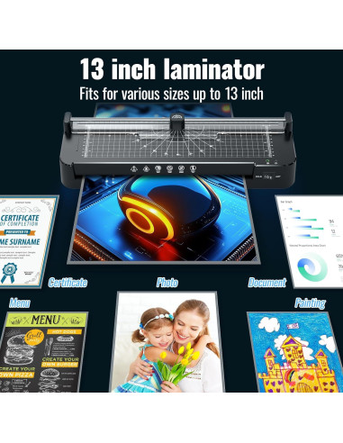 Laminadora 33cm Kejector TWJM-1 con Cortadora y 50 Hojas