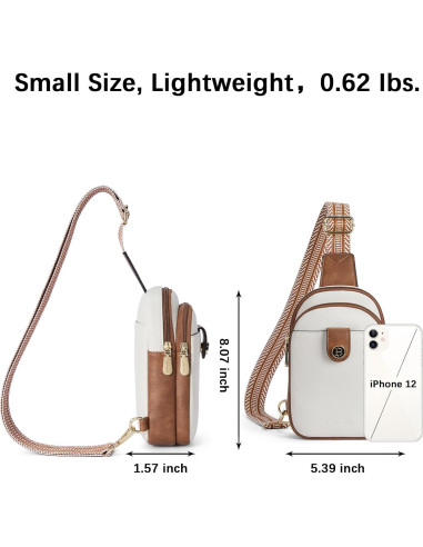 Bolsa Bandolera Pequeña BOSTANTEN de Cuero para Mujeres