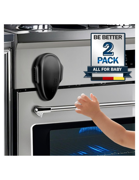 Bloqueo de Horno Seguridad Infantil MCOTOP - 2 Paquete Negro