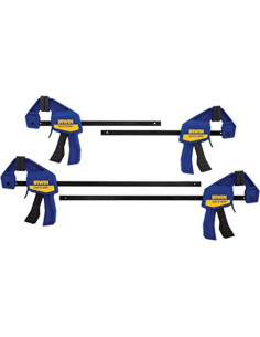 Sargento de Barra Mini IRWIN QUICK-GRIP 4 Piezas 15.24 y 30.48 cm 2