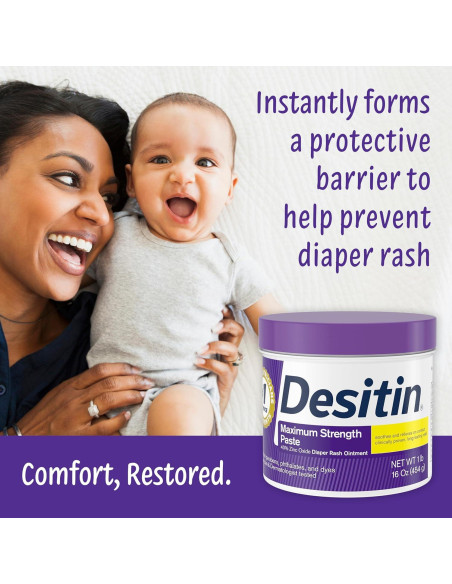 Crema para Erupciones de Pañal Desitin 40% Óxido de Zinc 2x16oz