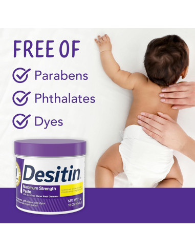 Crema para Erupciones de Pañal Desitin 40% Óxido de Zinc 2x16oz