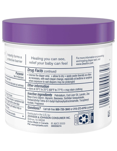 Crema para Erupciones de Pañal Desitin 40% Óxido de Zinc 2x16oz
