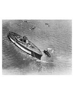 Fotografía Aérea USS Maryland BB-46 1920 25x20 cm Impresión