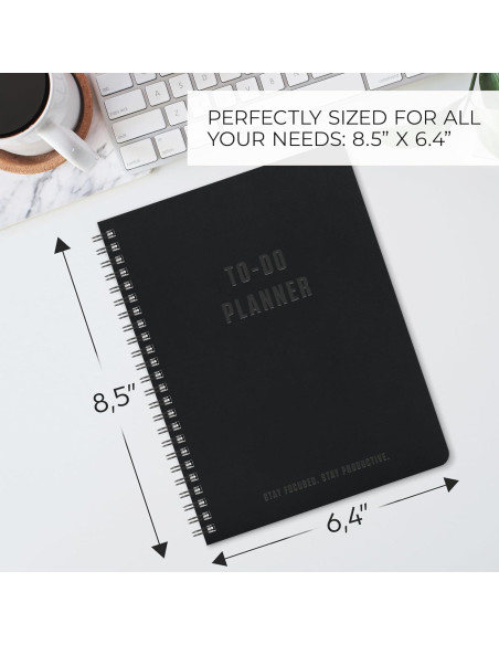 Cuaderno Planificador Diario ZICOTO 120 Páginas Antracita