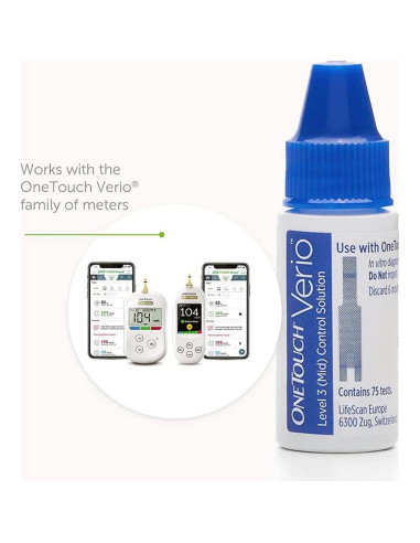 Solución de Control OneTouch Verio Nivel 3 - 1 Vial, 3 Paquetes
