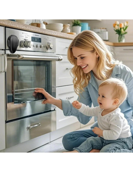 Bloqueo de Horno Seguridad Infantil MCOTOP - 2 Paquete Negro