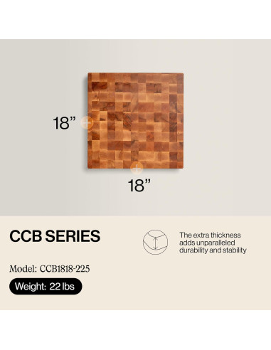 Tabla de Cortar Cuadrada John Boos CCB 18x18 Arce Reversible