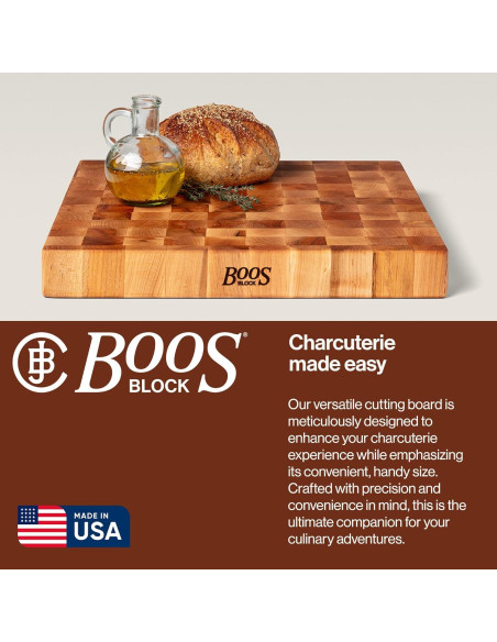 Tabla de Cortar Cuadrada John Boos CCB 18x18 Arce Reversible