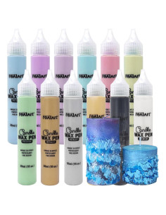 Kit de Pintura para Velas REALART 12 Colores No Tóxicos