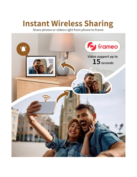 Marco Digital WiFi 10.1" Frameo Pantalla Táctil HD 32GB