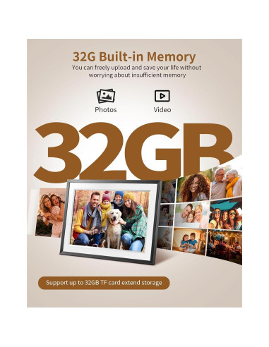 Marco Digital WiFi 10.1" Frameo Pantalla Táctil HD 32GB