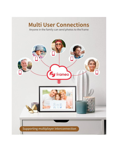 Marco Digital WiFi 10.1" Frameo Pantalla Táctil HD 32GB