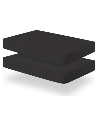 Sábanas Ajustadas Biloban para Pack and Play, 2 Piezas, Negro