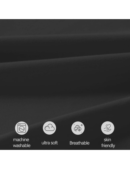 Sábanas Ajustadas Biloban para Pack and Play, 2 Piezas, Negro