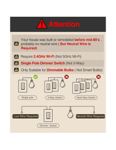 Interruptor Regulador Inteligente GHome Wi-Fi 2.4GHz 1 Paquete 2