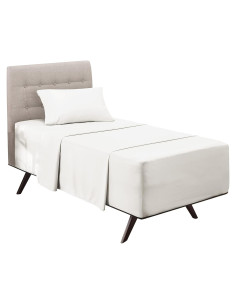 Juego de Sábanas Individual Hearth & Harbor Microfibra 3 Piezas Blanco