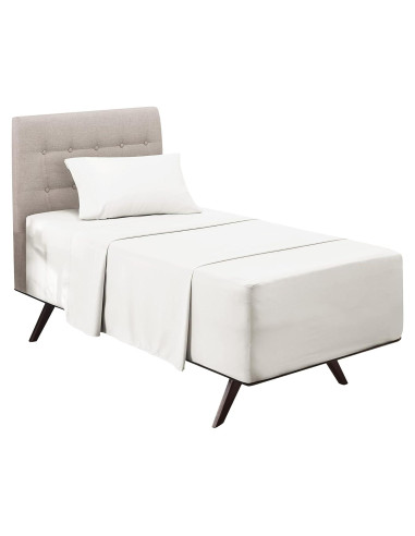 Juego de Sábanas Individual Hearth & Harbor Microfibra 3 Piezas Blanco