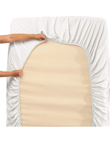 Juego de Sábanas Individual Hearth & Harbor Microfibra 3 Piezas Blanco