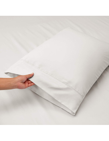 Juego de Sábanas Individual Hearth & Harbor Microfibra 3 Piezas Blanco
