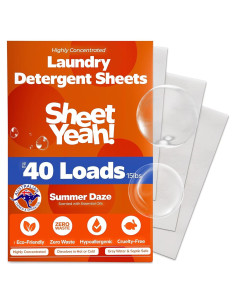 Hojas de Detergente Ecológicas Sheet Yeah! 40 Cargas Hipoalergénicas