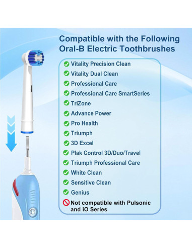 Cabezas de cepillo de repuesto Sdiveson 8 piezas para Oral B