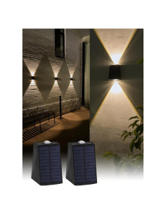Luces de Pared Solares Impermeables Mrzxy 2 Paquete LED IP65
