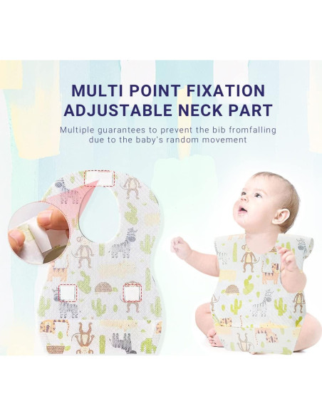 Baberos Desechables para Bebés 30 Pcs - Suaves y a Prueba de Fugas