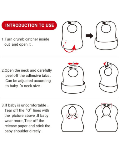 Baberos Desechables para Bebés 30 Pcs - Suaves y a Prueba de Fugas