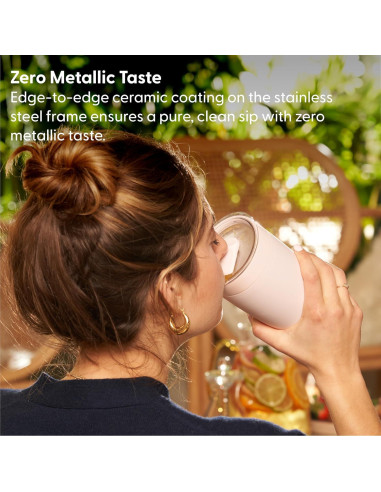 Vaso Aislado W&P Porter 20 oz Cerámica Rosa Apto Lavavajillas