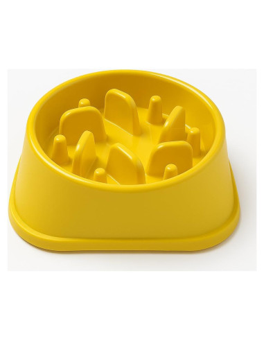 Cuenco Antiahogo YRPETS para Perros y Gatos Amarillo 19.5cm