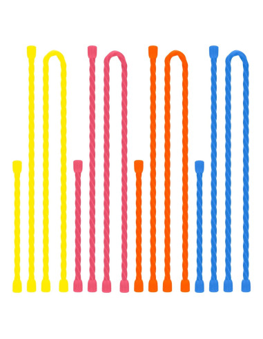 12 Sujetadores de Cable Reutilizables Dreamxiang 4-6-12cm Silicona
