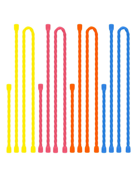 12 Sujetadores de Cable Reutilizables Dreamxiang 4-6-12cm Silicona 12 Sujetadores de Cable Reutilizables Dreamxiang 4-6-12cm Silicona