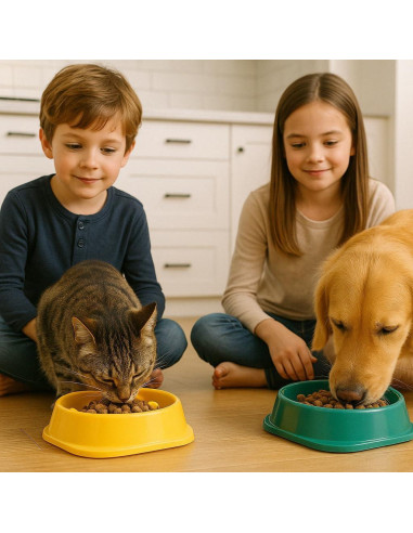 Cuenco Antiahogo YRPETS para Perros y Gatos Amarillo 19.5cm