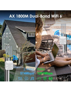 Extensor WiFi 6 WAVLINK AX1800 IP67 para Exterior 128 Dispositivos 2