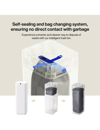 Cubo de Basura Inteligente Airdeer L2, 30 Litros, Blanco