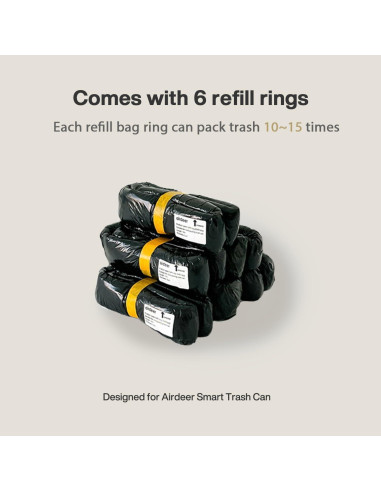 Cubo de Basura Inteligente Airdeer L2, 30 Litros, Blanco